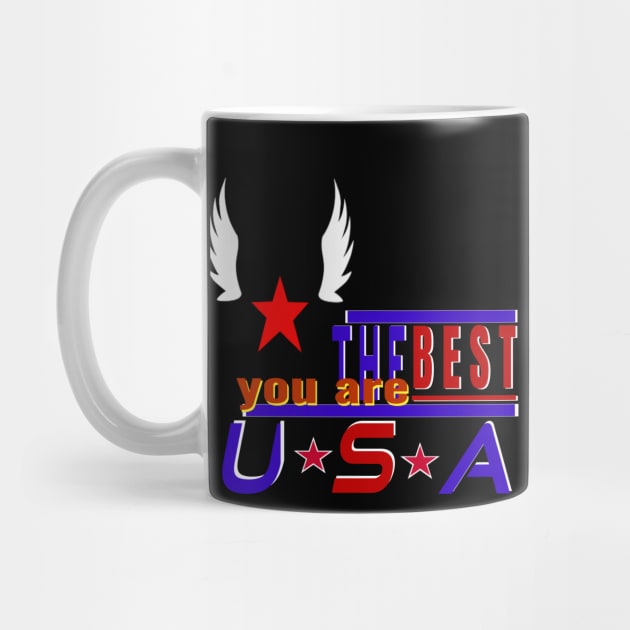 You Are The Best USA White wings design by Top-you
